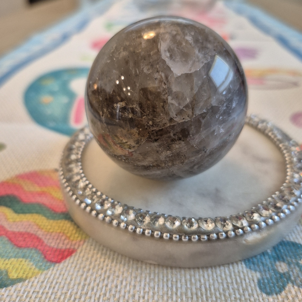 Natural Jasper Crystal Sphere Orb #1 - Picture 3 of 9